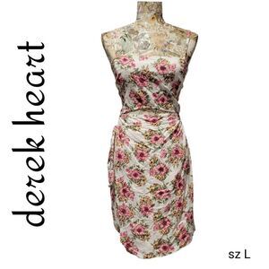 Derek Heart Cotton Cut Out Waist Pink Floral Cottagecore Fairycore Dress